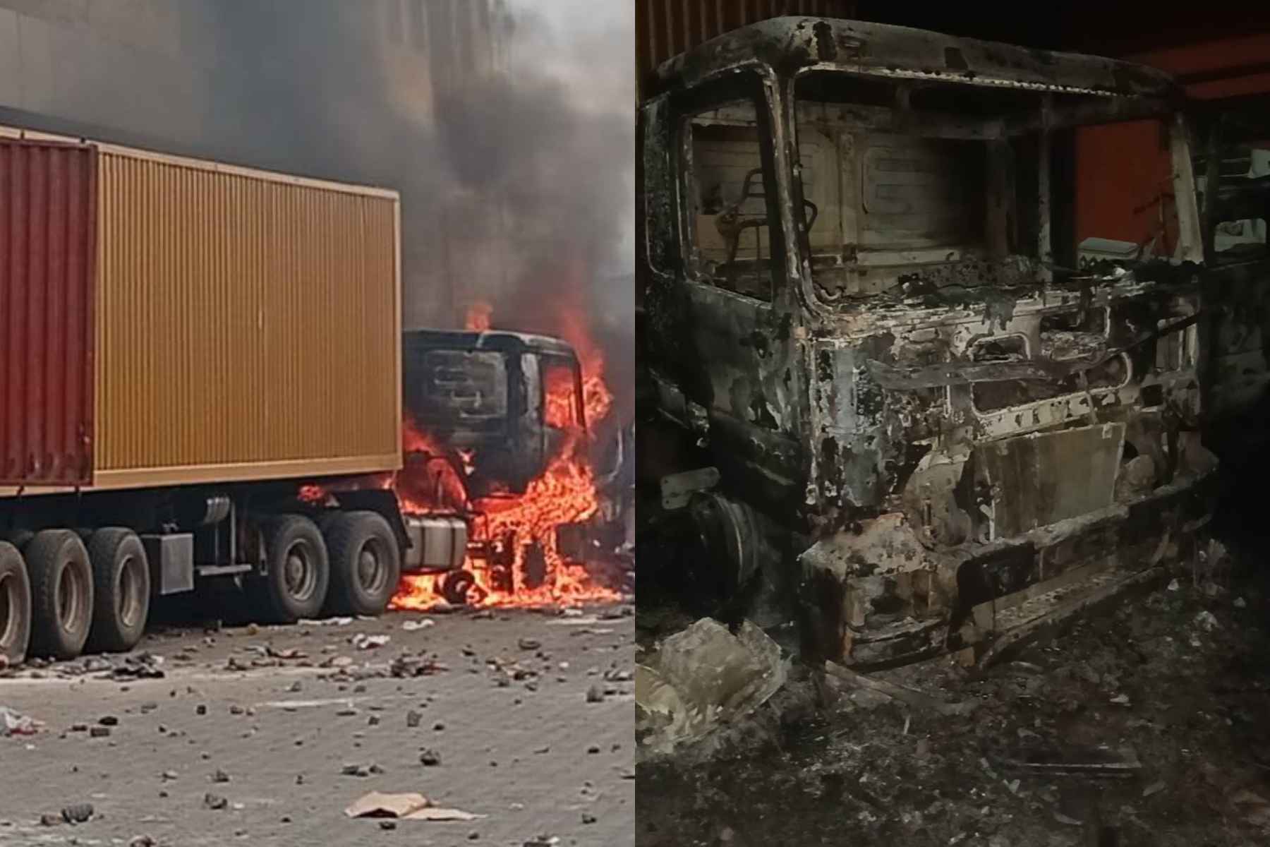 Photo collage of Chesumei MP Paul Biego's truck.